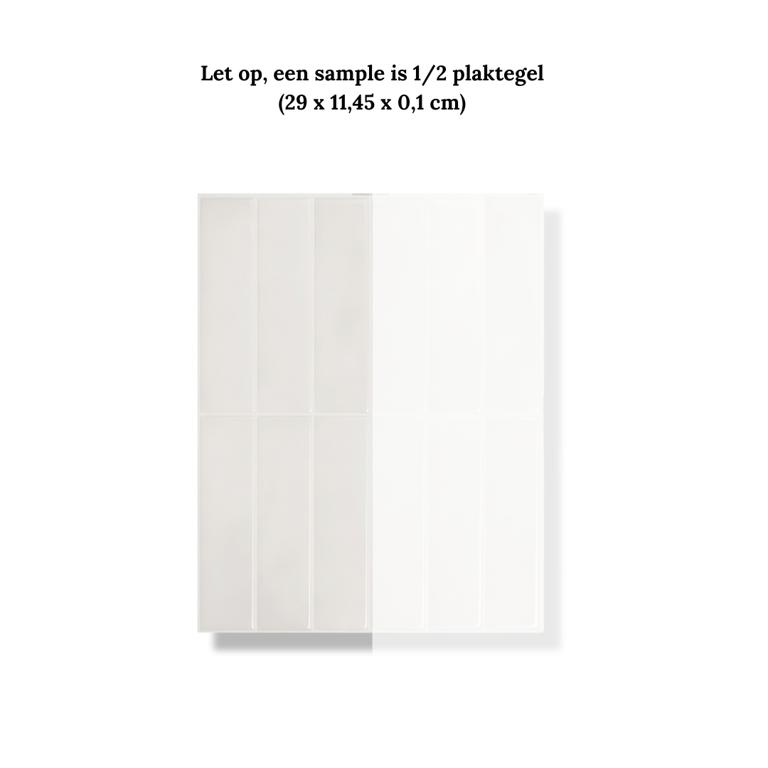 Plaktegel Basic white langwerpig 1mm