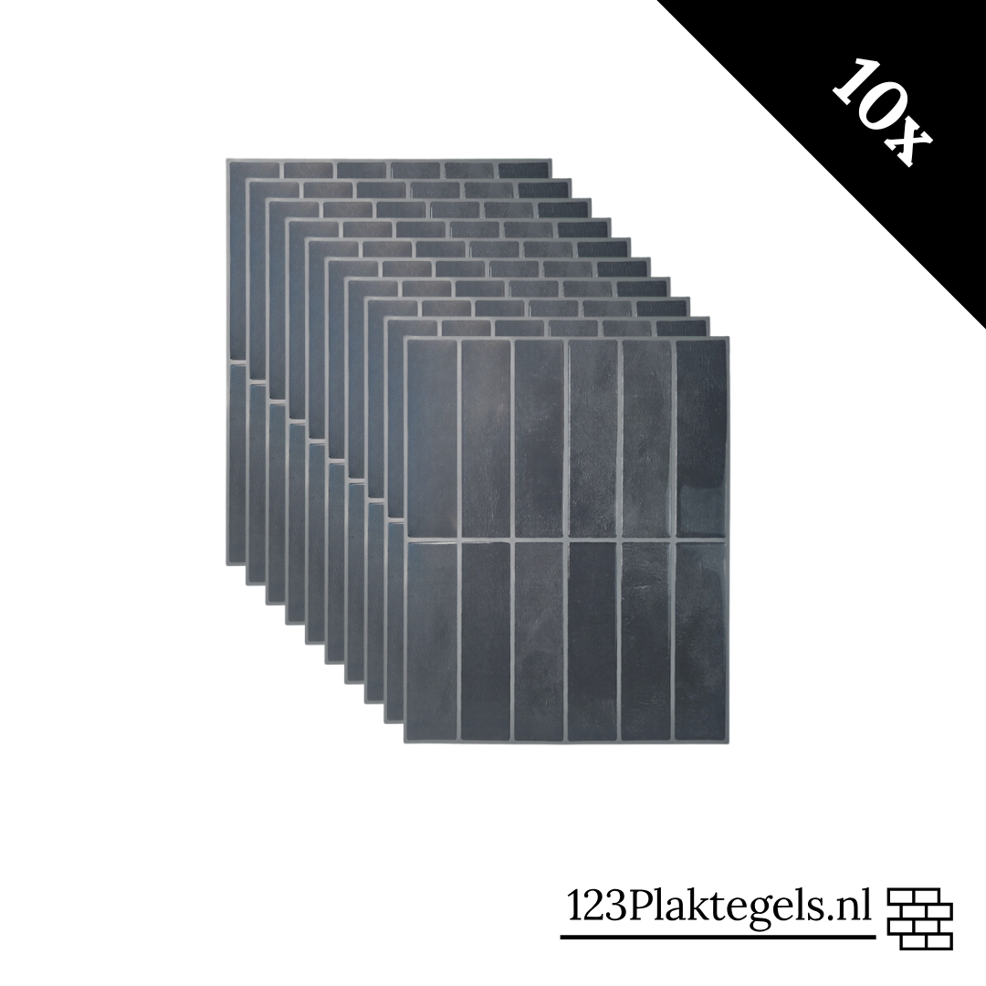 Black mist adhesive tile, oblong, 1mm