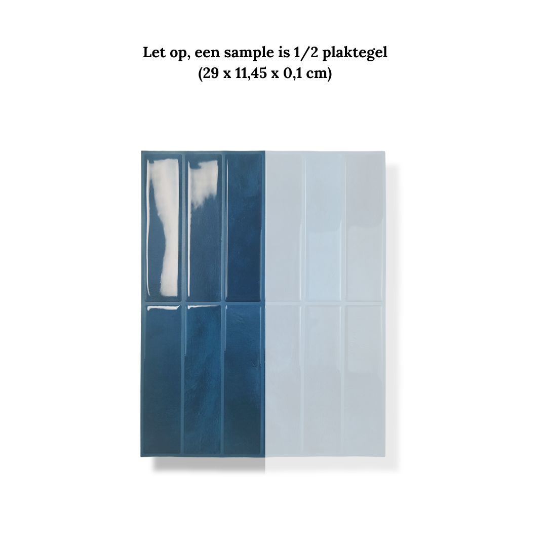 Plaktegel Deep blue langwerpig 1mm