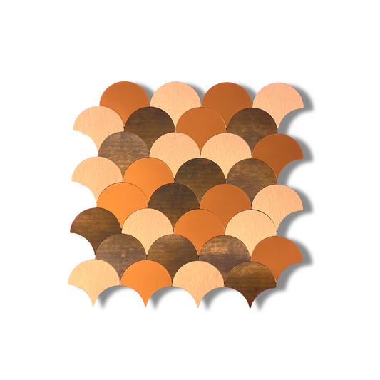 Mozaïek plaktegel geborsteld/spiegel multi kleur visschub