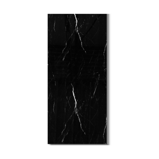 PVC wandpanelen marmer hoogglans Nero Eleganza 260x122 cm