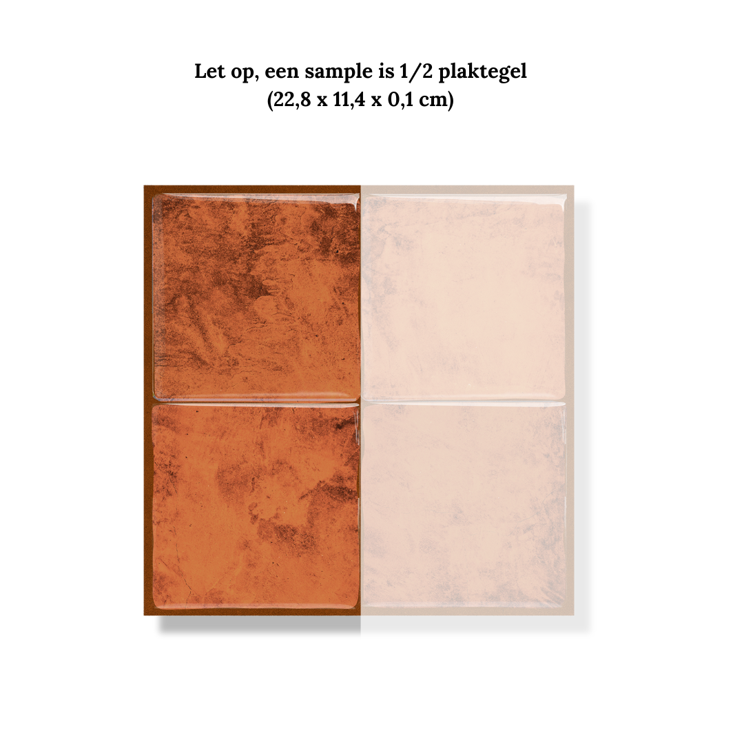 Plaktegel Sweet cognac vierkant 1mm