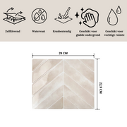 Plaktegel Rose glow chevron 1mm