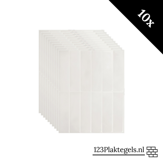 Plaktegel Basic white langwerpig 1mm
