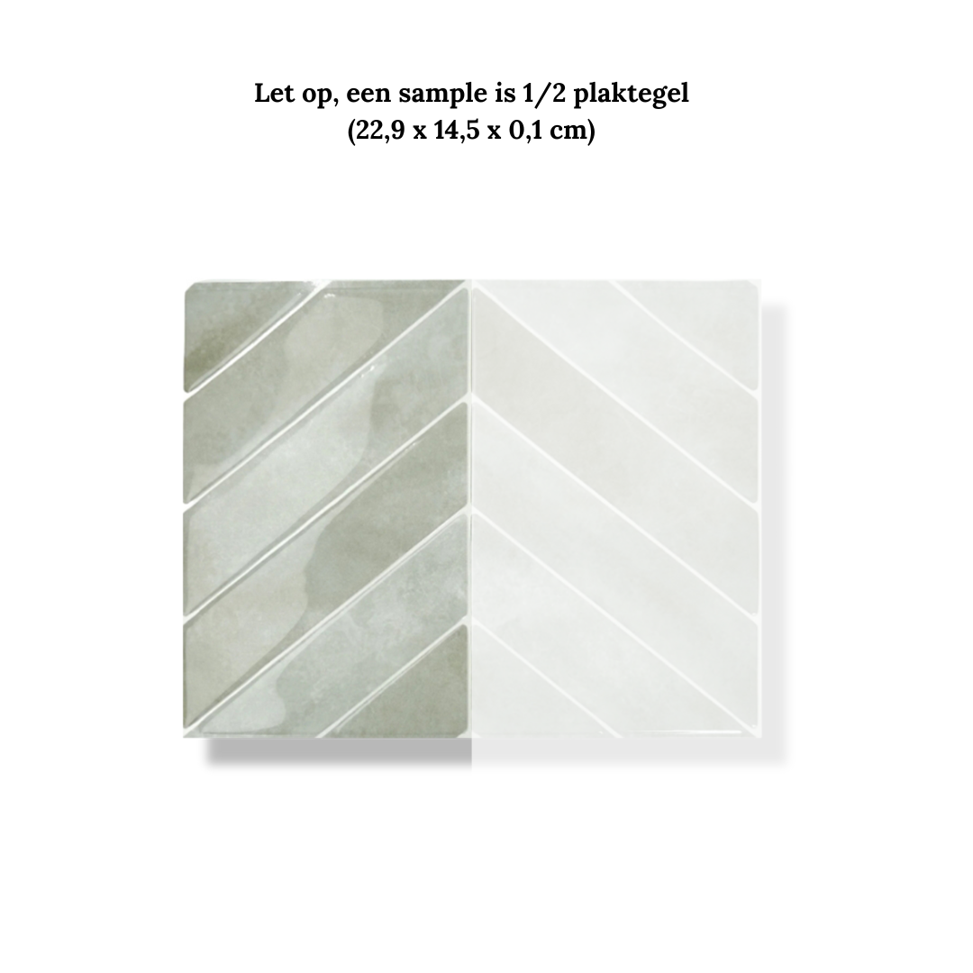Klebefliese Frischgrün Chevron 1mm