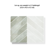 Klebefliese Frischgrün Chevron 1mm