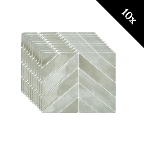 Plaktegel Fresh green chevron 1mm