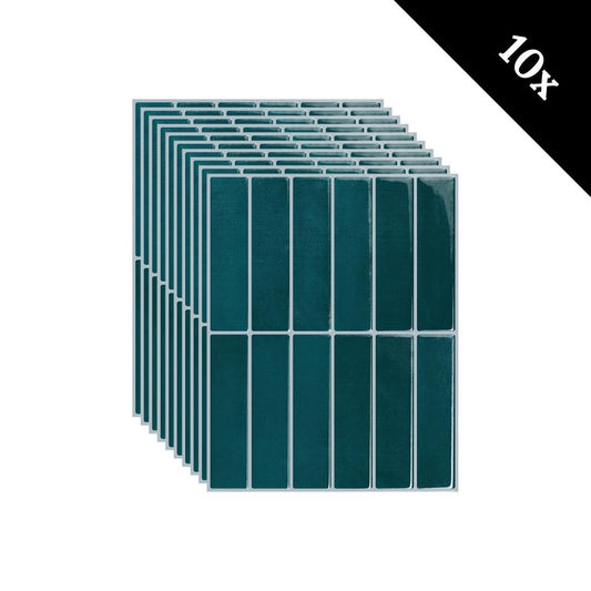 Plaktegel Dark green langwerpig 1mm