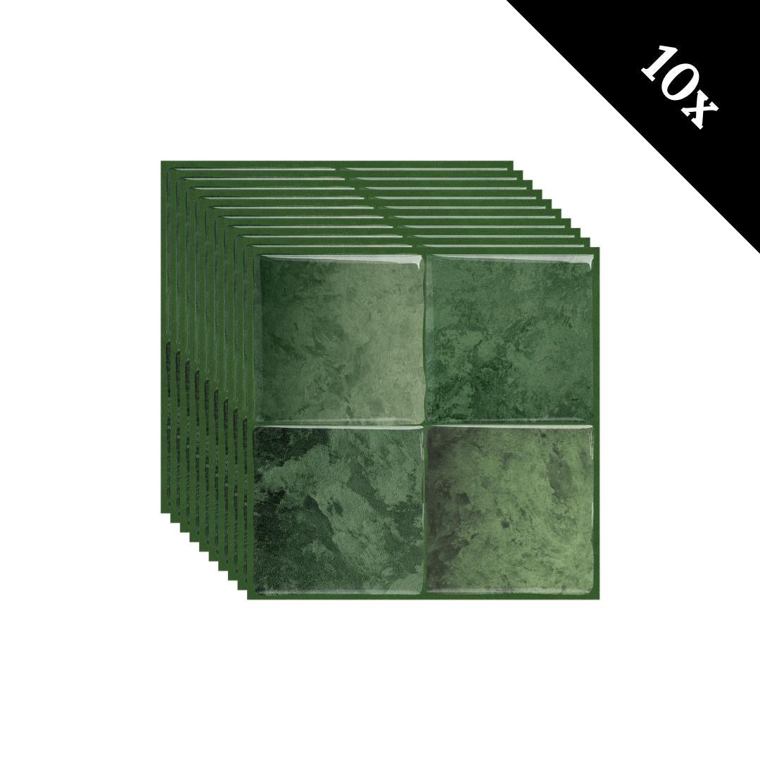 Klebefliesen Moosgrün Quadrat 1mm