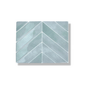 Klebefliesen Eisblau Chevron 1mm