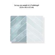 Klebefliesen Eisblau Chevron 1mm