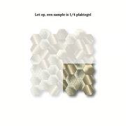 Mosaik-Klebefliese, gebürstetes Gold, Sechseck