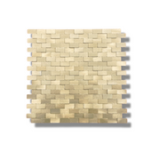 Mosaikfliese gebürstetes Gold 3D Metro