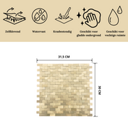 Mosaikfliese gebürstetes Gold 3D Metro
