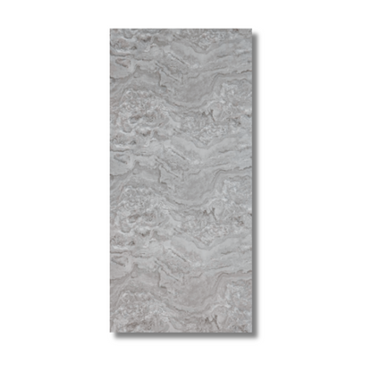 Beton cire look grijs wandpaneel op witte achtergrond
