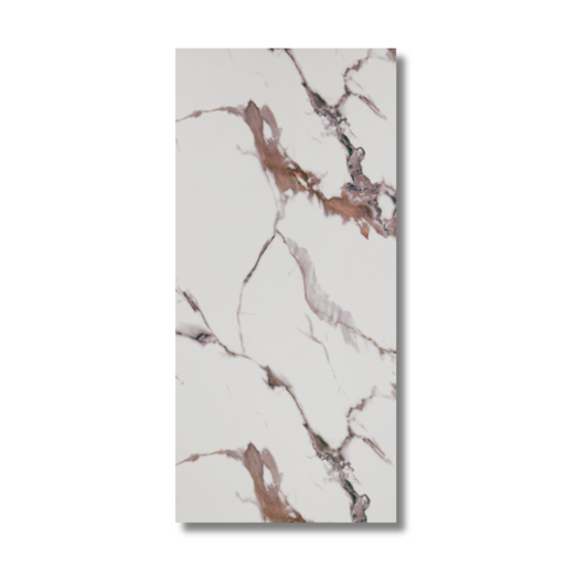 PVC wandpanelen marmer hoogglans Marbella Bianco 260x122 cm